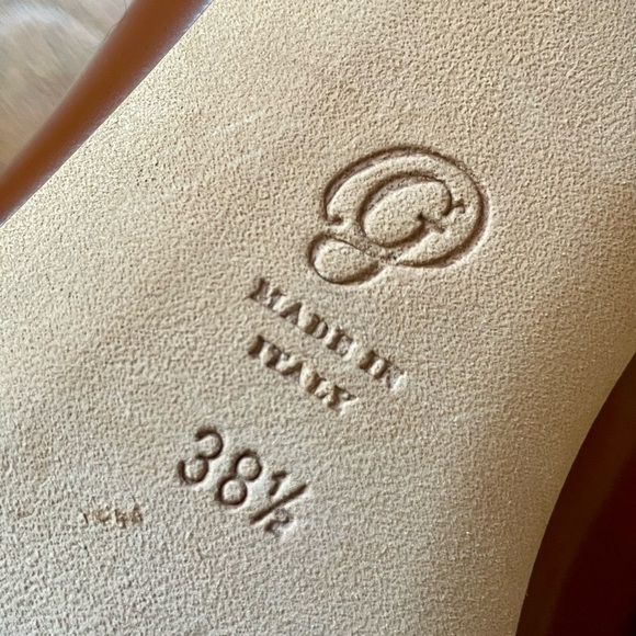 M. Gemi Brown Leather Block Heels - Picture 9 of 9